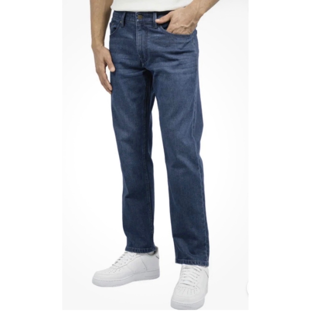 NWT‎ Scott Barber Mens Straight Fit 5 Pocket Jeans Blue 34x34 Classic Casual